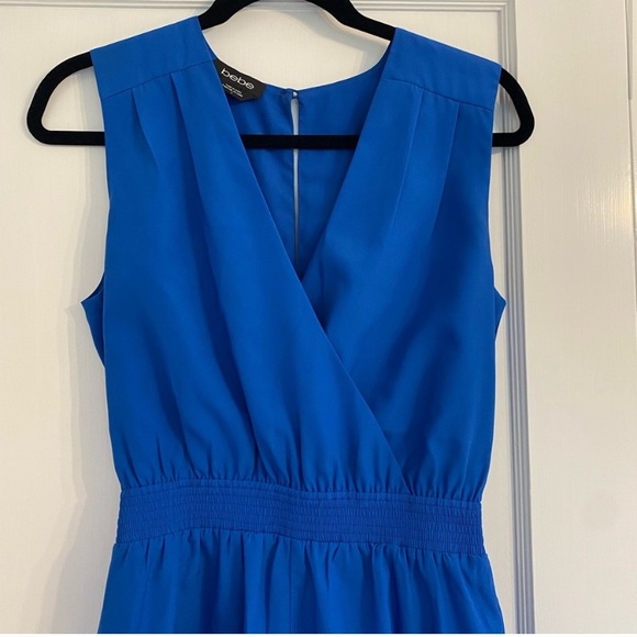 Woman’s Beautiful Bebe royal blue Romper - Picture 3 of 9